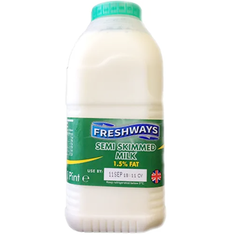 Freshways Semi Skimmed Milk-1x3L02